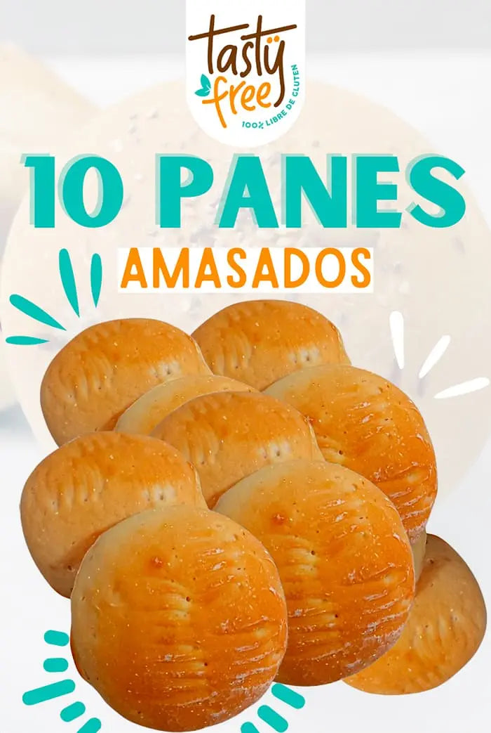 Pancarta de 10 panes amasados sin gluten TastyFree | taste free tastifree tastyfry tastifry tastifri tasty tasti tatifry tatifree tasty sin gluten libre de gluten