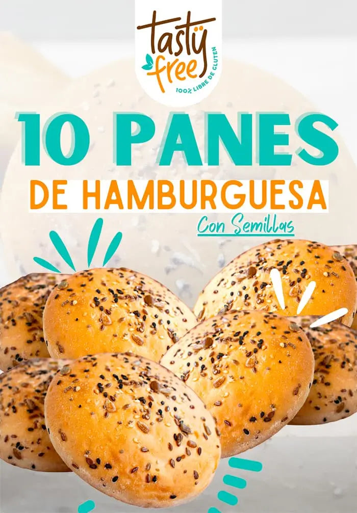 Pancarta de 10 panes de hamburguesa sin gluten TastyFree | taste free tastifree tastyfry tastifry tastifri tasty tasti tatifry tatifree tasty sin gluten libre de gluten